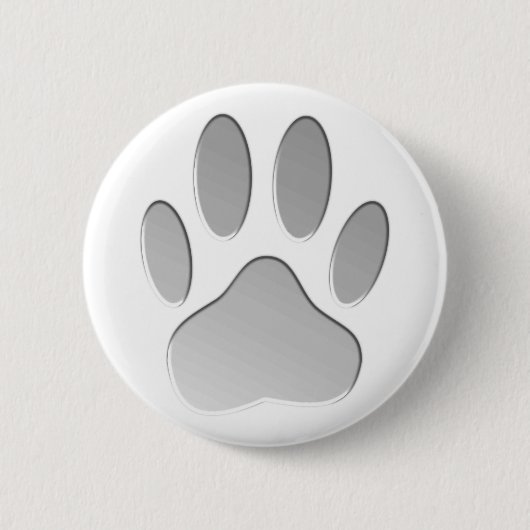 Metaal-look-dog afdrukken ronde button 5,7 cm (Voorkant)