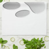 Metaal-look-dog afdrukken theedoek (Gevouwen)