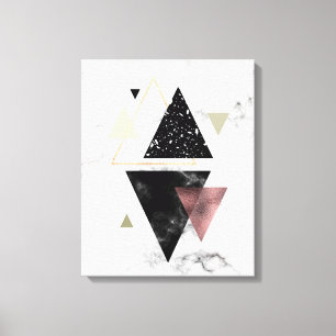 Metaal meetbaar geometrisch ontwerp canvas afdruk
