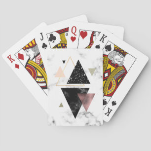 Metaal meetbaar geometrisch ontwerp pokerkaarten