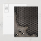 Metaal met kogelgaten achtergrond briefkaart (Voorkant / Achterkant)