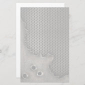 Metaal met kogelgaten achtergrond briefpapier (Voorkant / Achterkant)