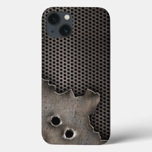 Metaal met kogelgaten achtergrond Case-Mate iPhone case (Achterkant)