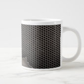 Metaal met kogelgaten achtergrond extra grote beker (Rechts)