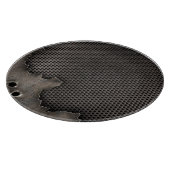 Metaal met kogelgaten achtergrond snijplank (Hoek)