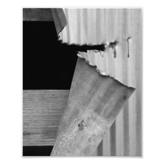 Metaal met rippen (afdrukken) foto afdruk (Voorkant)