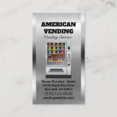 Metaal ontwerp van leverancier van voedsel-snack v visitekaartje (Voorkant)