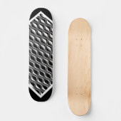 Metaal oog zwarte illusie  deck w2 skateboard (Voorkant)