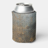 Metaal oppervlak, reflecterende textuur achtergron blikjeskoeler (Blikje Achterkant)