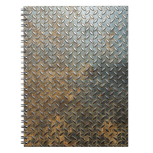 Metaal oppervlak, reflecterende textuur achtergron notitieboek