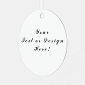 Metaal Ornament - Voeg uw ontwerp toe (Voorkant links)