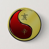 Metaal Os Ronde Button 5,7 Cm (Voorkant)