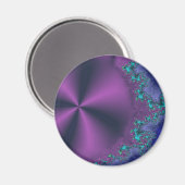 Metaal Paars kanon met Aqua Foam Abstract Magneet (Voorkant / Achterkant)