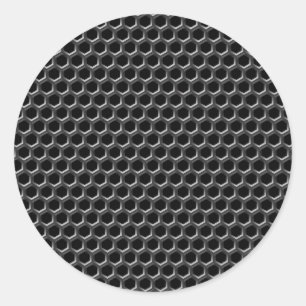 Metaal rasterpatroon - achtergrond ronde sticker
