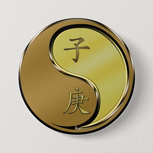 Metaal Rat Ronde Button 7,6 Cm (Voorkant)