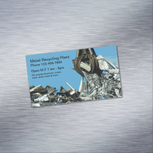 Metaal Recycling Fabriek Magnetisch Visitekaartje