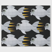 Metaal Rocket Fish Cadeaupapier (Vlak)