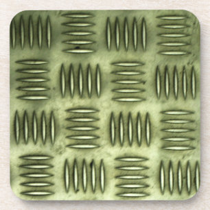 Metaal Roestvrij staal Geruite Bevloering Textuur Bier Onderzetter