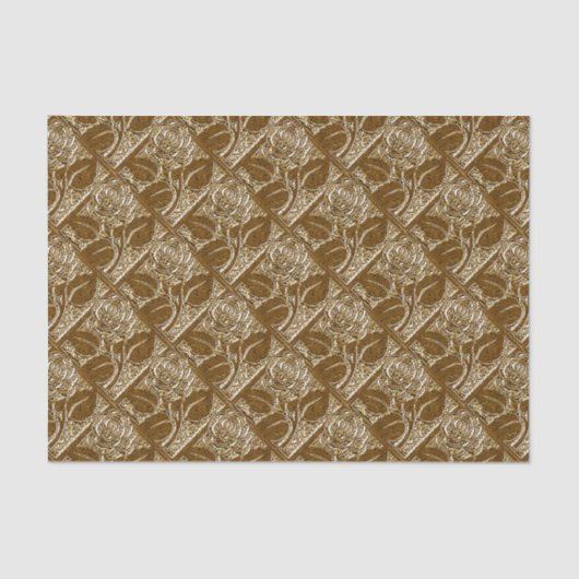 Metaal Roos-23-bruin Gold-Tissue wrap papier (Voorkant)
