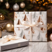 Metaal Roos Gold Platinum Silver-kerstbomen Cadeaupapier