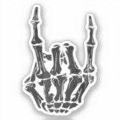 Metaal Skeleton Hand Sticker (Voorkant)