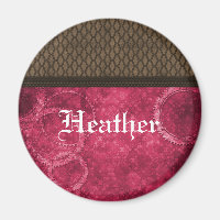Metaal tandwiel Steampunk Magnet, Roze
