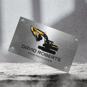 Metaal van de exploitant van zware bouwapparatuur visitekaartje