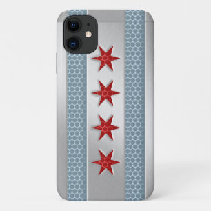 Metaal van de vlag van Chicago iPhone 11 Hoesje