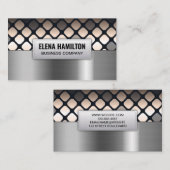 Metaal vierkant patroon | Metaalborstel Visitekaartje (Voorkant / Achterkant)