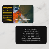 Metaal Visitekaartje bouwlassenpatroon (Voorkant / Achterkant)