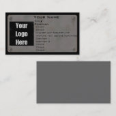 Metaal Visitekaartje - met Logo (Voorkant / Achterkant)