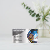 Metaal Visitekaartje ontwerp (Staand voorkant)