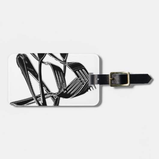 Metaalachtig Bagagelabel (Voorkant horizontaal)