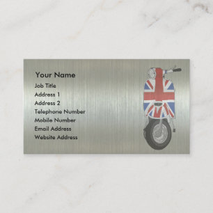 Metaalachtig effect UJ Scooter Visitekaartje