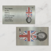 Metaalachtig effect UJ Scooter Visitekaartje (Voorkant / Achterkant)