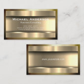 Metaalachtig Goud | Gouden Rand Visitekaartje (Voorkant / Achterkant)
