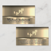 Metaalachtig Goud | Koersgrafiek Visitekaartje (Voorkant / Achterkant)