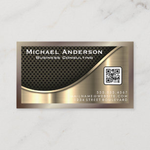 Metaalachtig Goud   QR Code  Visitekaartje