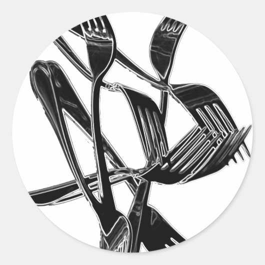 Metaalachtig Ronde Sticker (Voorkant)