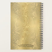 Metaalachtig uiterlijk goud met gouden paisley planner (Achterkant)
