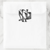 Metaalachtig Vierkante Sticker (Tas)