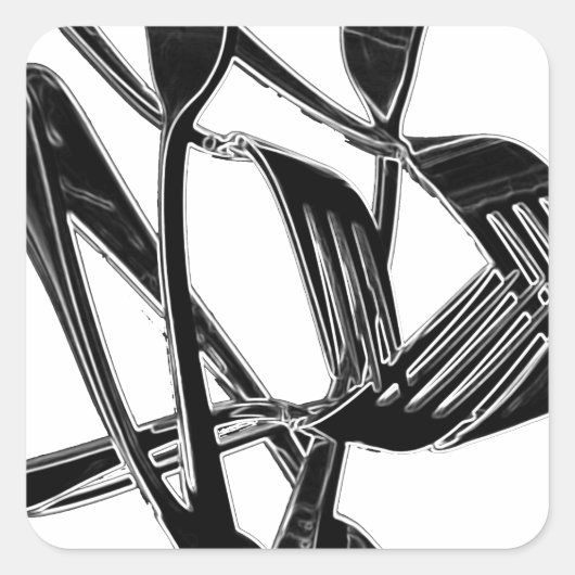 Metaalachtig Vierkante Sticker (Voorkant)