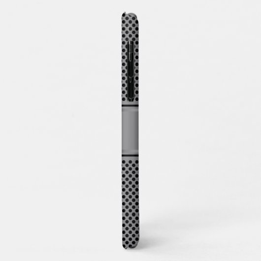 Metaalachtig zilvergrijs geometrisch ontwerp Case-Mate iPhone case (Achterkant/links)