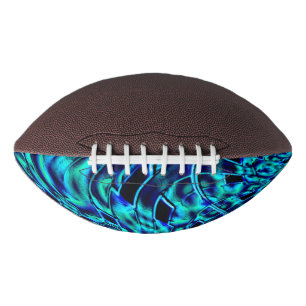 Metaalachtige en gehaakte illusie, blauw tot groen american football