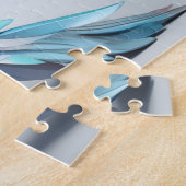 Metaalachtige iriserende arend legpuzzel (Zijkant)