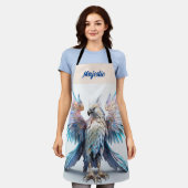 Metaalachtige iriserende arend schort (Gedragen)