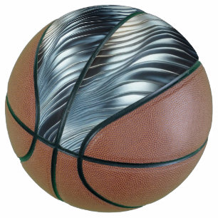 Metaalachtige lichtgolven basketbal