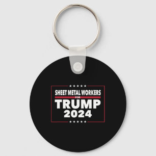 Metaalarbeiders voor Trump 2024 President Republik Sleutelhanger