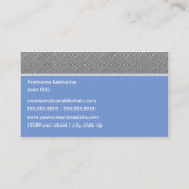 Metaalblauw Elegant Visitekaartje (Achterkant)