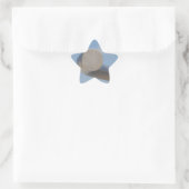 Metaalblauwe luchten ster sticker (Tas)